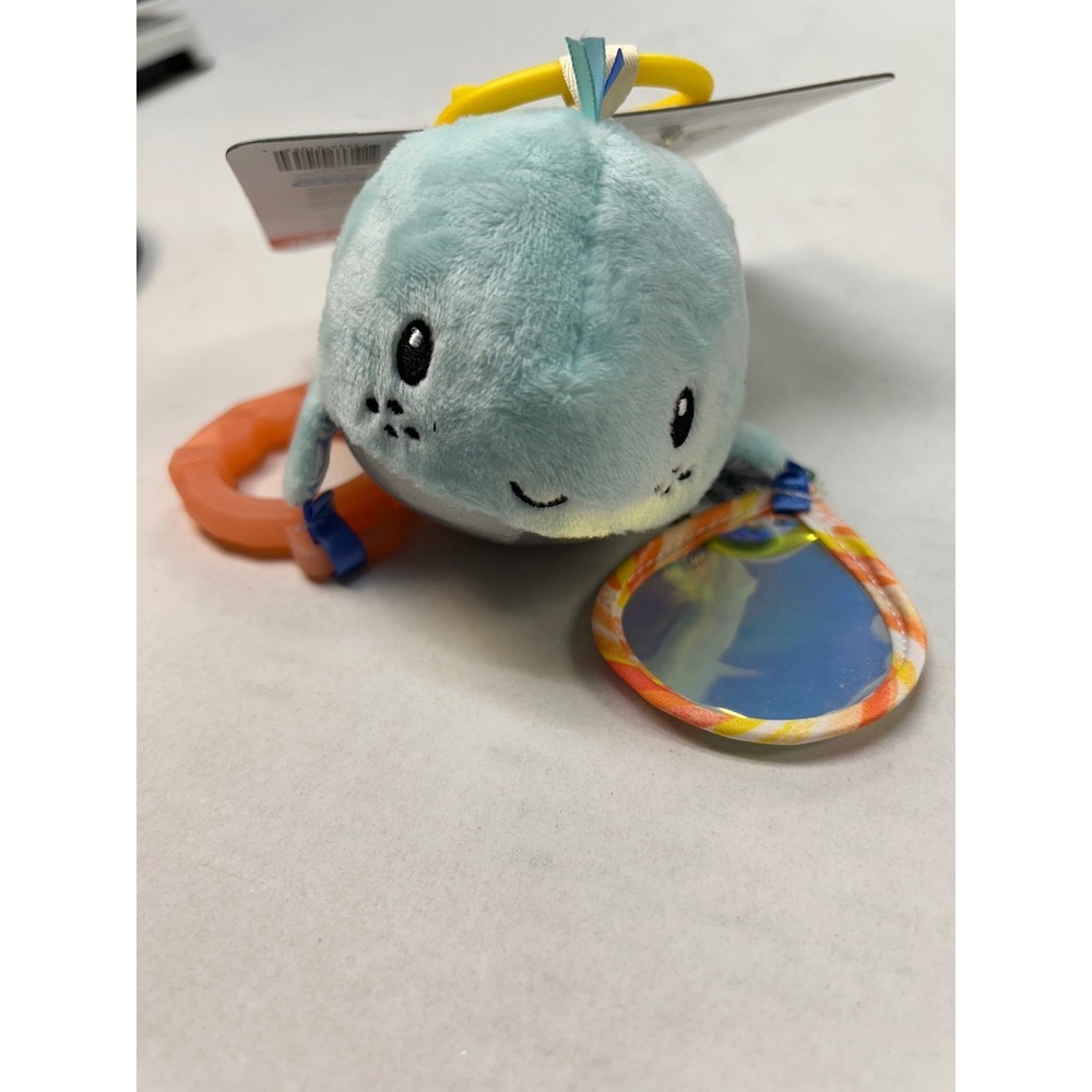Infantino Gogaga Big Softy Sea Chime Blue Whale Baby Stroller Toy Teether Mirror - Picture 9 of 16